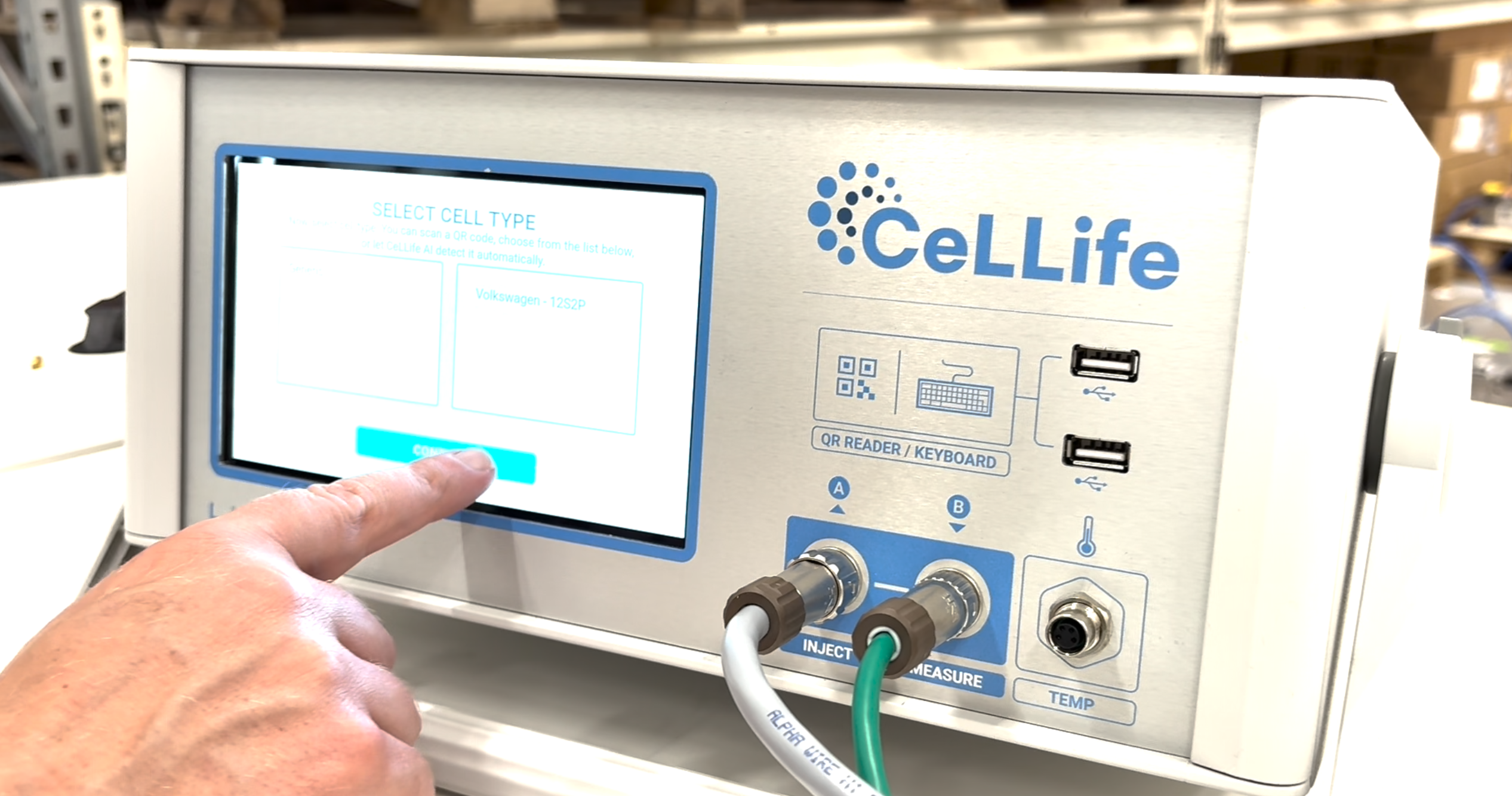 CeLLife Lite Diagnostics onscreen result CeLLife Lite Diagnostics onscreen result